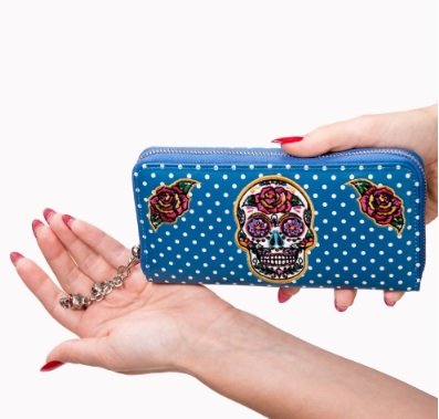 Peněženka dámská Banned Teal Dia De Muertos Wallet