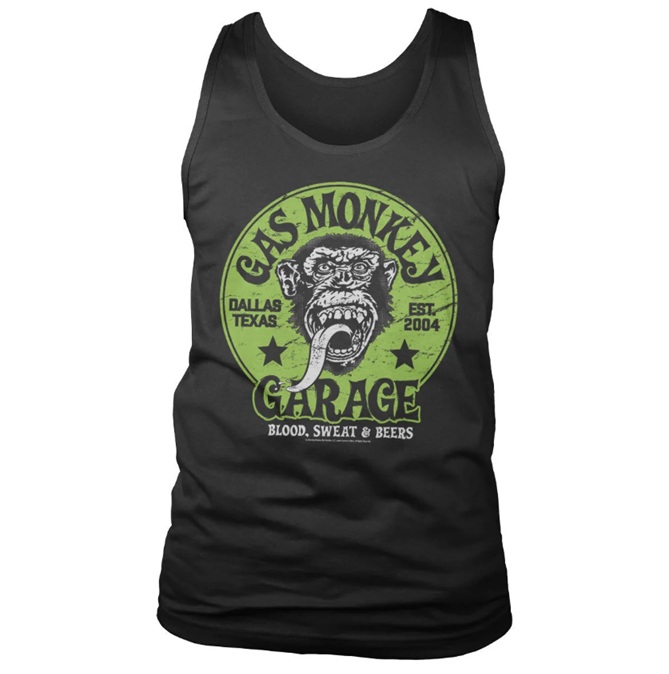 Pánské tílko Gas Monkey Garage Green Logo Tank Top