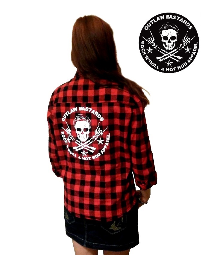 Dámská košile Outlaw Bastards Skull Red