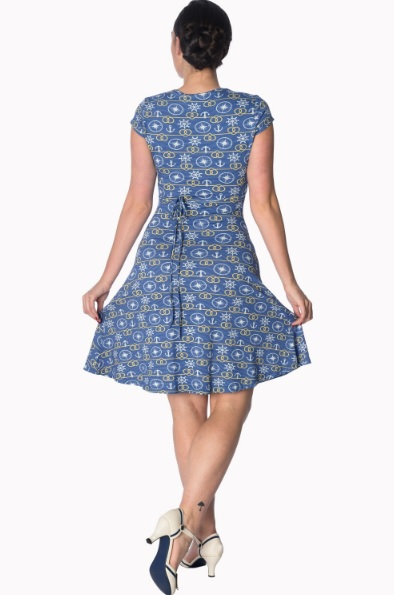 Dámské šaty Rockabilly Retro Pin Up Banned Drop Anchor Vintage Dress