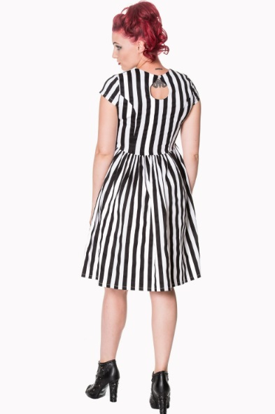 Dámské šaty Rockabilly Retro Pin Up Banned Striped Dress
