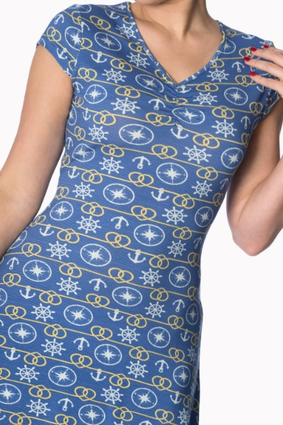 Dámské šaty Rockabilly Retro Pin Up Banned Drop Anchor Vintage Dress