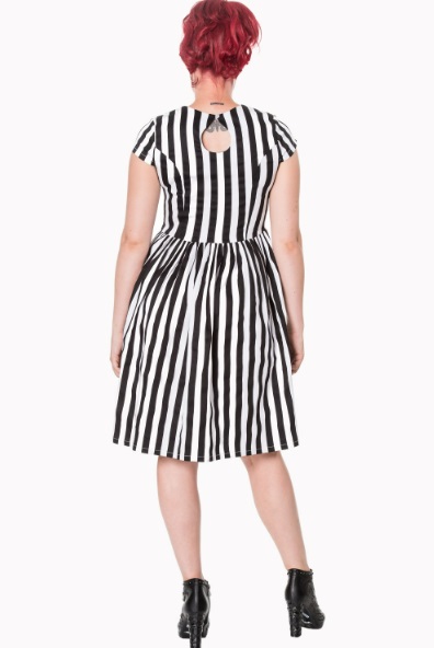 Dámské šaty Rockabilly Retro Pin Up Banned Striped Dress