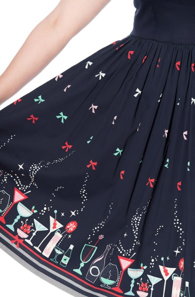 Dámské šaty Rockabilly Retro Pin Up Banned Christmas Cocktails Dress