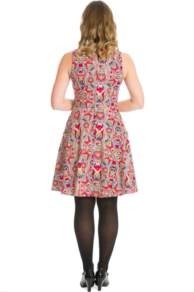 Dámské šaty Rockabilly Retro Pin Up Banned Pirat Matryoschka Dress