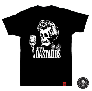 Pánské tričko Outlaw Bastards Rock´n´roll Skull