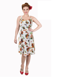 Dámské šaty Rockabilly Retro Pin Up Banned Dreamer Halterneck Dress