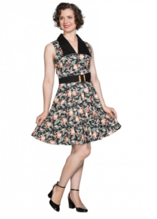Dámské šaty Rockabilly Retro Pin Up Banned Flamingo Honnie Flare Dress
