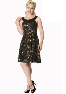 Dámské šaty Rockabilly Retro Pin Up Banned Out Of This World Dress