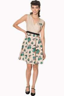 Dámské šaty Rockabilly Retro Pin Up Banned Lost And Found Dress