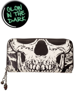 Peněženka dámská Banned Apparel Black Skull Face Wallet