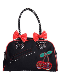 Dámská taška kabelka retro rockabilly pin-up Banned Underworld With Cherry Bites Handbag