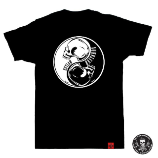 Pánské tričko Outlaw Bastards Jin/Jang Skulls