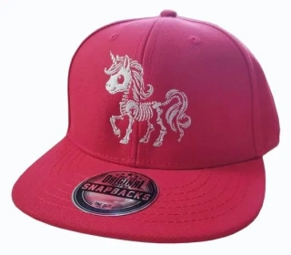 Kšiltovka Dětská Outlaw Bastards Snapback Unicorn Skull Red Kids