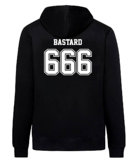 Pánská mikina Outlaw Bastards 666 Bastard Zipper Hoodie