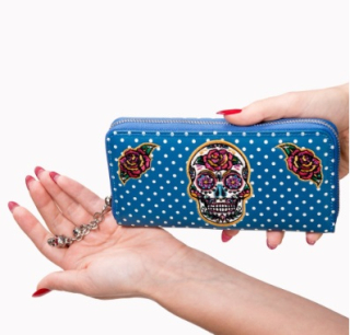 Peněženka dámská Banned Teal Dia De Muertos Wallet
