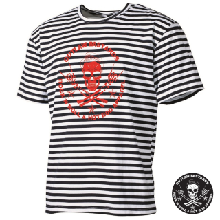 Pánské tričko Outlaw Bastards Skull Navy